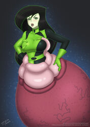 black_hair clothed_sex highres kim_possible_(series) long_hair shego tentacles tentacles_under_clothes the_tentacle_professor tight_clothes vore