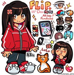 Rule 34 | &gt; o, 1other, 2girls, 5boys, ;d, \||/, animal, arms at sides, arrow (symbol), artist name, artist self-insert, black pants, blunt bangs, blunt ends, boyfriend (friday night funkin&#039;), brown eyes, brown hair, cat, chara (undertale), closed mouth, color guide, commentary, cookie run, danganronpa (series), danish flag, deformed, edd (eddsworld), eddsworld, english commentary, english text, five nights at freddy&#039;s, flipsterzartz, flower, freddy fazbear, friday night funkin&#039;, full body, gingerbrave, hair flower, hair ornament, hatsune miku, heart, hood, hood down, hooded jacket, ibispaint, jacket, long sleeves, looking at viewer, mole, mole under eye, monokuma, multiple boys, multiple girls, notice lines, omori, omori (omori), one eye closed, open mouth, orange cat, original, pants, phone, procreate (software), puffy long sleeves, puffy sleeves, red flower, red jacket, red shoes, shirt, shoelaces, shoes, sideways glance, simple background, smile, south korean flag, sparkle, star (symbol), straight hair, stylus, undertale, v, vocaloid, white background, white shirt, zipper