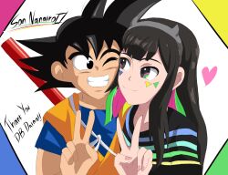 beyblade beyblade_x crossover dragon_ball highres nanairo_multi son_goku tagme