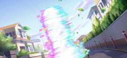 Rule 34 | 1other, blue sky, bush, cloud, date a live, date a live: spirit pledge, dutch angle, game cg, glitch, house, leaf, official art, outdoors, sky, third-party source, window