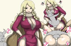 ! !! !? 1boy 1girl age_difference bed blonde_hair blush bottomless breasts clothed_sex colored_skin cum cum_in_pussy enigi09 erection gerd_(one_piece) grey_skin heart highres large_breasts long_hair lying mating_press musical_note on_bed one_piece penis sex shota simple_background size_difference smile speech_bubble straddling surprised testicles vaginal