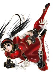1girl 2024 black_hair dress elin_chunli fighting_vipers hairband highres honey_(fighting_vipers) red_dress sega tagme twintails