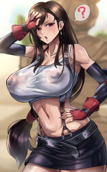 1girl breasts final_fantasy final_fantasy_vii highres large_breasts long_hair tifa_lockhart