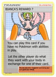 Rule 34 | 1girl, anal, anal object insertion, animated, animated gif, beret, bianca (pokemon), blonde hair, breasts, completely nude, double penetration, froll (artist), grabbing another&#039;s breast, green hair, groping, hat, highres, mechanical tentacles, nintendo, nipples, nude, object insertion, orange thighhighs, pixel art, pokemon, pokemon bw, pokemon card, pokemon tcg, self-upload, suspension, tagme, tentacles, thighhighs, vaginal, vaginal object insertion