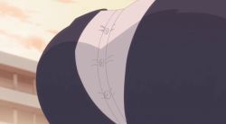1girl animated animated_gif black_jacket breasts brown_eyes brown_hair business_suit close-up cloud earrings formal_clothes getsuyoubi_no_tawawa jacket jewelry kouhai-chan_(tawawa) large_breasts open_mouth outdoors shirt sky solo stud_earrings suit white_shirt