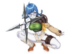 Rule 34 | 1girl, absurdres, armor, belt, black sclera, blue hair, blue nails, bow, braid, breasts, chest harness, colored sclera, colored skin, commission, commissioner upload, cosplay, crop top, glasses, green shirt, grey skin, grin, harness, highres, holding, holding weapon, large breasts, loose socks, midriff, navel, open clothes, open fly, panties, panty peek, round eyewear, shirt, shoes, short, shoulder armor, shuriken, sleeveless, sleeveless shirt, smile, sneakers, socks, socks agency, solo, squatting, striped clothes, striped panties, thighs, tiefling, tiptoes, turtleneck, twin braids, twintails, unbuttoned, underwear, virtual youtuber, weapon, yellow eyes, yomi quinnley, yuffie kisaragi, yuffie kisaragi (cosplay)