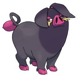 animal_focus artist_request closed_mouth full_body grey_eyes nintendo no_humans nostrils official_art oinkologne oinkologne_(male) pig pokemon pokemon_(creature) pokemon_focus pokemon_sv smile solo third-party_source transparent_background
