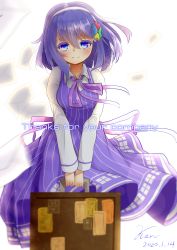 1girl absurdres blue_eyes blue_hair chinese_commentary english_text engrish_text female_focus hair_ornament hairband hairclip highres karv madobe_nanami microsoft microsoft_windows multicolored_eyes os-tan ranguage ribbon short_hair signature solo windows_7