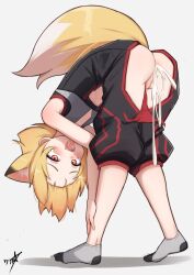1girl absurdres accident accidental_exposure accidental_pervert after_anal aftersex anal animal_ears anus ass ass_focus baggy_clothes baggy_pants bent_over boppin butt_crack clenched_butt commission crying cum cum_drunk cum_in_ass cum_overflow cumdrip disembodied_penis drooling dungeons_&amp;_dragons exhausted exposing_self fang flat_chest fox_ears fox_girl fox_tail full_body functionally_nude gaping gaping_anus happy highres in_heat japanese_clothes jumpsuit kitsune large_insertion large_penis leaking leaning_forward leg_grab loli masochism nervous nervous_smile nervous_sweating older_man_and_younger_girl pain pants penis punishment pussy pussy_peek rough_sex sarayah smile socks solo streaming_tears stretching swaying sweat tail tears teasing top-down_bottom-up trembling trembling_legs