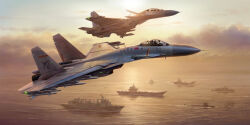 1other aircraft aircraft_carrier airplane canards chinese_text fighter_jet highres jeffholy kuznetsov-class_aircraft_carrier liaoning_(aircraft_carrier) military_vehicle missile ocean original people&#039;s_liberation_army_navy_air_force shenyang_j-15 ship signature submarine sunrise type_901_fleet_replenishment_ship vehicle_focus warship watercraft