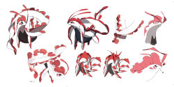 antennae character_name concept_art creatures_(company) fakemon game_freak multiple_views nintendo original pink_eyes pokemon pokemon_(creature) siirakannu simple_background white_background