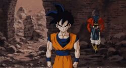 angry animated animated_gif aura black_eyes black_hair blonde_hair dragon_ball green_eyes henshin impact_frame looking_at_viewer lowres muscular muscular_child powering_up serious son_gohan super_saiyan tagme transformation