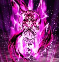 Rule 34 | 1boy, absurdres, aura, boots, dragon ball, dragon ball gt, dragon ball super, earrings, electricity, full body, goku black, goldie8210, highres, jewelry, long hair, male focus, monkey tail, muscular, muscular male, pink fur, pink hair, potara earrings, single earring, solo, spiked hair, super saiyan, super saiyan 4, super saiyan rose, tail, topless male, white boots, yellow eyes