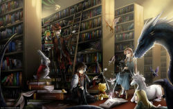 2boys 3girls alice_(alice_in_wonderland) alice&#039;s_adventures_in_wonderland animification bad_id bad_pixiv_id bird black_beauty book bookshelf catch-22 charlie_and_the_chocolate_factory charlotte&#039;s_web charlotte_(charlotte&#039;s_web) crossover dog dorothy_gale dragon dragonriders_of_pern dune_(series) english_text epic eragon harry_potter harry_potter_(series) hat jewelry jurassic_park ladder library life_of_pi matthius mockingbird mouse_(animal) multiple_boys multiple_crossover multiple_girls of_mice_and_men oompa_loompa owl pooh pride_and_prejudice_and_zombies rabbit redwall ring saphira_(eragon) silk spider_web stinky_cheese_man stuffed_animal stuffed_toy syncaidia teddy_bear the_art_of_war the_hobbit the_last_unicorn the_lord_of_the_rings the_one_ring the_stinky_cheese_man the_stinky_cheese_man_and_other_fairly_stupid_tales the_three_terrible_trins the_unicorn_(the_last_unicorn) the_wizard_of_oz to_kill_a_mockingbird tolkien&#039;s_legendarium top_hat toto_(the_wizard_of_oz) unicorn watermark web_address white_rabbit_(alice_in_wonderland) willy_wonka winnie_the_pooh wizarding_world