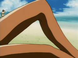 animated animated_gif beach bikini breasts cleavage day earrings huge_filesize jewelry lowres macross macross_7 multiple_girls parasol swimsuit tan umbrella