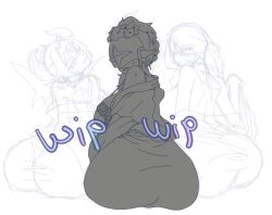 Rule 34 | ass, demon, demon girl, digimon, digimon (creature), fallen angel, lilithmon, mark of evil, ofanimon, sanzomon, sketch, wings