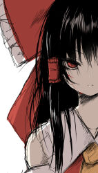 1girl blood hakurei_reimu piyokichi red_eyes scar scar_on_face tagme touhou