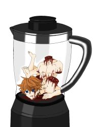 1boy amputation amputee anus ass blood blood_on_body blood_on_face blue_eyes censored corpse death decapitated_head decapitation empty_eyes genshin_impact guro highres male_focus mihoyo orange_hair penis snuff tartaglia_(genshin_impact) testicles yaoi