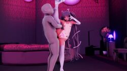 1boy 1girl 3d :d animated artist_request ass bald bald_male blush breasts brown_hair censored cum cum_in_pussy dark-skinned_female dark_skin elbow_gloves faceless faceless_male flexible gloves groping happy_sex hetero leg_lift leg_up long_hair looking_at_another mizuki_yukikaze mosaic_censoring navel nipples nude one-piece_tan open_mouth penis pink_gloves pink_thighhighs purple_eyes pussy saliva sex shiny_skin small_breasts smile sound spread_legs standing standing_sex sweat tagme taimanin_(series) taimanin_yukikaze tan tanline thighhighs tongue tongue_out trembling twintails ugly_man vaginal very_long_hair video wide_hips