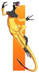 claws commentary english_commentary full_body gen_6_pokemon heliolisk nintendo no_humans open_mouth pokemon pokemon_(creature) sharp_teeth solo teeth tumblr_username twarda8 white_background