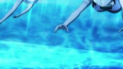 10s 2girls absurdres air_bubble akuma_no_riddle animated ass azuma_tokaku bikini blowing_bubbles blue_eyes blue_hair breasts brown_hair bubble cleavage competition_swimsuit highres ichinose_haru legs multiple_girls official_art one-piece_swimsuit pink_eyes short_hair sports_bikini submerged swimsuit tagme underwater unitard video yuri