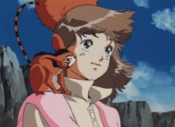 1980s_(style) 1girl animated animated_gif araki_hirohiko baoh baoh_raihousha happy lowres oldschool retro_artstyle smile studio_pierrot sumire_(pop&#039;n_music)