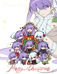 6+girls absurdres amiably_02 bandage_on_face bandage_over_one_eye bandaged_arm bandages bb_(fate) bibi_(ressue_(gomgom)) chest_sarashi chibi child chiyoda_sakura corruption dark_persona dark_sakura dress earrings english_text fate/grand_order fate/stay_night fate/zero fate_(series) flower hair_flower hair_ornament heaven&#039;s_feel highres japanese_clothes jewelry kasuga_no_tsubone_(fate) kazuradrop_(fate) kimono long_hair looking_at_viewer matou_sakura matou_sakura_(fate/extra) matou_sakura_(fate/zero) meltryllis_(fate) merry_christmas multiple_girls murian_(fate) naked_bandage open_mouth parvati_(fate) pointy_ears purple_eyes purple_hair red_eyes red_ribbon ribbon sakura_(nagatoro) sarashi star_(symbol) star_earrings star_hair_ornament striped_clothes striped_dress vertical-striped_clothes vertical-striped_dress white_hair