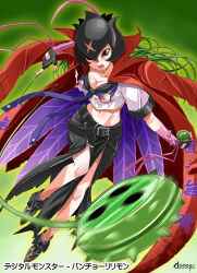Rule 34 | 1girl, bancholilimon, banchou, delinquent, digimon, digimon (creature), female focus, nail polish, solo, togemon, yo-yo