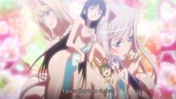 Rule 34 | 1boy, 6+girls, animated, anime screenshot, ass, bathing, blonde hair, blue eyes, breasts, brown eyes, charlotte hazellink, closed eyes, covering breasts, covering privates, finger to mouth, fujikura yuu, green hair, hands on own chest, highres, houjouin seika, imagining, large breasts, legs, looking at viewer, moaning, multiple girls, muscular, muscular male, navel, nipples, nude, onsen, pink hair, princess lover, purple hair, short hair, silvia van hossen, smile, sound, teeth, thighs, tongue, towel, video, water