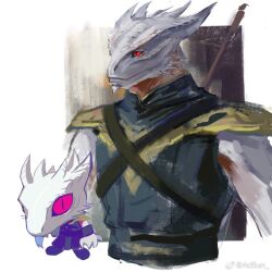 1boy adsun baldur&#039;s_gate baldur&#039;s_gate_3 blue_tongue chibi chibi_inset colored_tongue dragon_boy dragon_horns dragonborn_(d&amp;d) dungeons_&amp;_dragons dungeons_&amp;_dragons horns looking_at_viewer male_focus multiple_views red_eyes slit_pupils the_dark_urge_(baldur&#039;s_gate) tongue tongue_out upper_body watermark weibo_watermark white_background