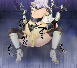 1boy 1girl absurdres androgynous armor armored_dress artist_request ass astolfo_(fate) bandaged_hand bandages bare_shoulders belt black_bow black_thighhighs boots bow braid breasts cleavage cleavage_cutout clothing_cutout commentary cum cum_in_pussy curvy dress fang fate/apocrypha fate_(series) femdom frilled_thigh_strap glowing_cum gluteal_fold green_eyes hair_intakes hair_ribbon hetero highleg highleg_panties highres huge_ass jack_the_ripper_(fate/apocrypha) masturbation medium_breasts moaning multicolored_hair navel open_mouth orgasm panties purple_eyes rape ribbon sex short_hair silver_hair streaked_hair sweatdrop thigh_strap thighhighs thighs thong underwear vaginal