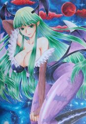 1girl breasts darkstalkers large_breasts morrigan_aensland smile