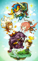 &gt;:&lt; &gt;:) &gt;:3 &gt;:d &gt;:o 10s 1990s_(style) 1girl 3boys :&lt; :3 :d :o alternate_costume bartz_klauser battle behemoth blonde_hair brown_eyes brown_hair cape chibi chocobo closed_mouth cloud deviljho final_fantasy final_fantasy_i final_fantasy_iii final_fantasy_v final_fantasy_xiii fireball helmet lightning_farron monster_hunter_(series) multiple_boys on_head onion_knight open_mouth pink_hair red_eyes retro_artstyle shield smile square_enix star_(symbol) sword theatrhythm_final_fantasy ujuju v-shaped_eyebrows warrior_of_light_(ff1) weapon white_hair |_|