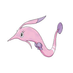 animal_focus bikini bright_pupils eyelashes full_body gen_3_pokemon gorebyss nintendo no_humans official_art pokemon pokemon_(creature) pokemon_focus pokemon_rse seashell shell shell_bikini simple_background solo sugimori_ken swimsuit third-party_source white_background white_pupils