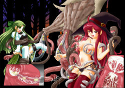 Rule 34 | 2girls, cierra (riviera), egg laying, fia (riviera), happy sex, hat, implantation, multiple girls, riviera, tentacles, witch, witch hat, x-ray