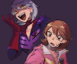1girl alternate_costume bodysuit breasts choker cleavage earrings evil_grin evil_smile gloves grin jewelry looking_down mayonejeu multiple_persona persona persona_3 persona_4:_the_ultimate_in_mayonaka_arena persona_4:_the_ultimax_ultra_suplex_hold shadow_yukari sketch smile stud_earrings sweat takeba_yukari tokusatsu