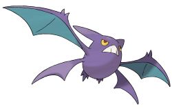 animal_focus colored_sclera crobat full_body gen_2_pokemon highres multiple_wings nintendo no_humans official_art pokemon pokemon_(creature) pokemon_focus pokemon_hgss red_eyes solo sugimori_ken teeth third-party_source transparent_background wings yellow_sclera