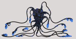 artist_logo creature daddy_long_legs_(rain_world) faceless grey_background logo material_growth monster no_eyes no_humans no_mouth no_nose rain_world signature tentacles walzahn