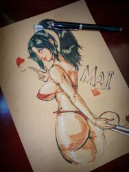 1girl ass breasts fatal_fury large_breasts long_hair shiranui_mai