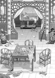 absurdres chinese_clothes chinese_text cum_in_footwear evillllllllllllllllllllll hanfu highres lin_yueru_(xianjian_qixia_zhuan) xianjian_qixia_zhuan zhao_linger