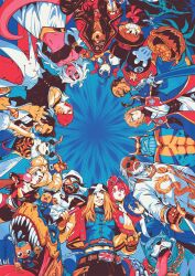 6+boys 6+girls ahoge android_21 antennae arthropod_girl axl_low bandana baseball_bat bee_girl black_hair black_sclera blazblue blonde_hair blue_eyes blue_hair blue_shirt bracelet breasts character_request chinese_clothes choker ciel_(tsukihime) colored_sclera colored_skin commentary copyright_request crop_top cross cross_necklace crossover darkstalkers dc_comics donut dragon_ball dragon_ball_fighterz dress earrings english_commentary extra_eyes eye_socket fatal_fury fingerless_gloves food futaba_hotaru garou:_mark_of_the_wolves george_the_bomb gloves grin guilty_gear hair_over_one_eye hair_ribbon harley_quinn hat head_wings highres holding insect_girl insect_wings jacket jewelry kisaragi_jin leotard leroy_smith lipstick long_hair long_sleeves looking_at_viewer low_twintails maddestmao majin_android_21 makeup marvel marvel_super_heroes mechanical_arms mega_man_(series) mega_man_legends_(series) melty_blood military military_uniform monster_girl multicolored_hair multiple_boys multiple_girls muscular navel necklace nun one_eye_closed open_mouth orange_hair pants pantyhose peacock_(skullgirls) pink_skin plaid_clothes pointy_ears ponytail puffy_sleeves purple_hair q-bee red_eyes red_hair ribbon servbot_(mega_man) sharp_teeth shirt short_hair shorts skullgirls smile solo suicide_squad sword tail teeth tekken thanos the_king_of_fighters tongue tongue_out top_hat tsukihime twintails under_night_in-birth weapon white_hair wings yagami_iori yuzuriha_(under_night_in-birth)