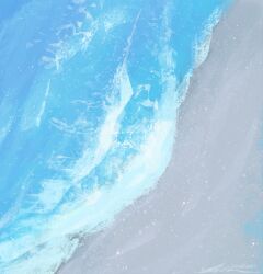 Rule 34 | artist name, beach, day, from above, landscape, no humans, original, outdoors, painterly, scenery, signature, surf, water, zandra