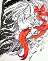 1girl artist_request durga_(fate) fate_(series) kali_(fate) long_tongue photo_(medium) tagme tongue tongue_out