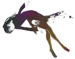 1girl black_boots black_dress black_hair boots d.gray-man disintegration dress earrings facing_down floating flying greyscale hair_between_eyes hinagi jewelry legs lenalee_lee long_hair long_sleeves looking_at_viewer monochrome parted_lips sidelocks simple_background solo stud_earrings thigh_boots thighs torn_boots torn_clothes torn_dress twintails white_background