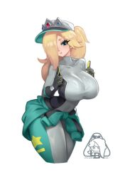 breasts large_breasts little_blood mario_kart mario_kart_world one_eye_covered rosalina simple_background white_background