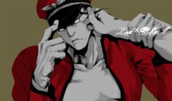 boss capcom hideaki m._bison male_focus tagme white_eyes