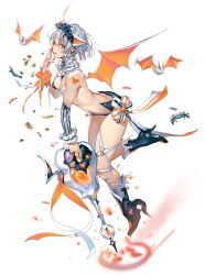 1girl bat_(animal) bat_wings character_request high_heels leenim lord_of_dice tagme underwear wings