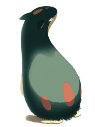 absurdres animal_focus commentary_request creatures_(company) full_body game_freak gen_2_pokemon green_fur highres looking_up nintendo no_humans pokemon pokemon_(creature) pokemon_focus quilava red_eyes solo standing suchi_(fsur7444) white_background