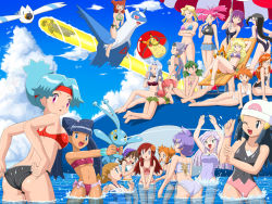 00s 6+girls adjusting_clothes adjusting_swimsuit amber_(pokemon) anabel_(pokemon) annotated aria_(pokemon_ranger) arms_up ass bandana beanie between_breasts bianca_(pokemon_heroes) bikini black_hair blonde_hair blue_eyes blue_hair blush breasts brigette_(pokemon) brock_(pokemon) brown_eyes brown_hair buizel cigarette cleavage cleavage_cutout clothing_cutout dawn_(pokemon) day denim denim_skirt diana_(pokemon) dj_mary_(pokemon) elite_four everyone flannery_(pokemon) food frontier_brain gen_1_pokemon gen_3_pokemon gen_4_pokemon ghost glacia_(pokemon) glasses go-rock_squad goggles green_eyes green_hair gym_leader hair_up hat headband heart in-franchise_crossover jewelry karen_(pokemon) kyogre large_breasts latios legendary_pokemon lizabeth_(pokemon) long_hair lorelei_(pokemon) lucy_(pokemon) manaphy medium_breasts melody_(pokemon) midriff mint_(pokemon) molly_hale multiple_girls mythical_pokemon navel necklace nintendo ocean one_eye_closed open_mouth orange_hair outdoors professor_ivy pikachu pink_eyes pink_hair pokemoa pokemon pokemon:_the_first_movie_-_mewtwo_strikes_back pokemon_(anime) pokemon_(classic_anime) pokemon_(creature) pokemon_3:_the_movie_-_spell_of_the_unown:_entei pokemon_4ever_-_celebi:_the_voice_of_the_forest pokemon_box_ruby_&amp;_sapphire pokemon_colosseum pokemon_heroes:_latios_&amp;_latias pokemon_ranger_(series) pokemon_ranger_1 pokemon_ranger_and_the_temple_of_the_sea pokemon_rse pokemon_rse_(anime) pokemon_tcg pokemon_tcg_gb pokemon_the_movie_2000:_the_power_of_one popsicle purple_eyes purple_hair red_eyes red_hair rui_(pokemon) sexually_suggestive short_hair side-tie_bikini_bottom skirt sky small_breasts smile solana_(pokemon) summer surprised swimsuit tiffany_(pokemon) twintails umbrella underboob water when_you_see_it wingull wink winona_(pokemon)