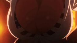 animated animated_gif bouncing_breasts breast_focus breasts cleavage large_breasts mito_ikumi shokugeki_no_souma